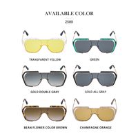 Retro Large Frame Contrast Color Sunglasses Wholesale main image 4