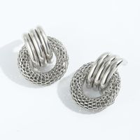 Fashion Geometric Alloy Plating Silver Earrings Wholesale main image 5