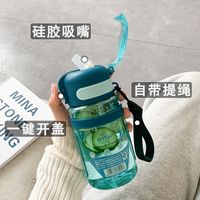 Simple Anti-fall Large-capacity With Straw Plastic Cup main image 3