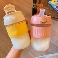 Cute Straw Portable Glass Water Cup main image 5