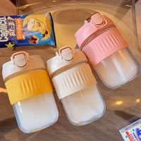 Cute Straw Portable Glass Water Cup main image 4