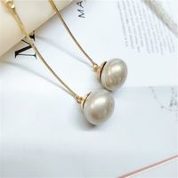 Korean Alloy Diamond Long Pearl Earrings Wholesale main image 5