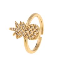 Fashionable Fruit Pineapple Copper Open Ring Wholesale main image 6