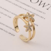 Fashion Five-pointed Star Starfish Opening Adjustable Ring Wholesale main image 4