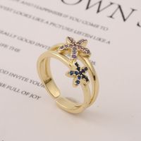 Fashion Five-pointed Star Starfish Opening Adjustable Ring Wholesale main image 5