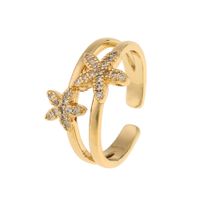 Fashion Five-pointed Star Starfish Opening Adjustable Ring Wholesale main image 6