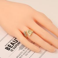 Fashion Copper Flower Five-pointed Star Opening Ring Wholesale main image 3