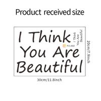 Simple Letter I Think You Are Beautiful Wall Sticker sku image 1