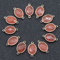 Crystal Agate Gemstone Edging Pendant Wholesale sku image 15