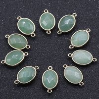 Crystal Agate Gemstone Edging Pendant Wholesale sku image 20