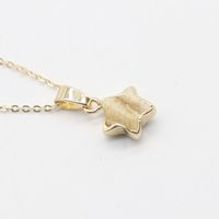 Simple Semi-precious Stone Gilt Five-pointed Star Pendant Necklace sku image 4