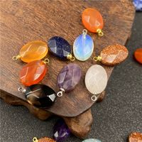 Retro Agate Oval Faceted Pendant Diy Material main image 6