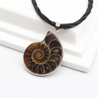 Retro Snail Fossil Pendant Necklace Wholesale main image 1