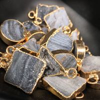 Agate Crystal Triangle Oval Square Drop Shape Pendent main image 4