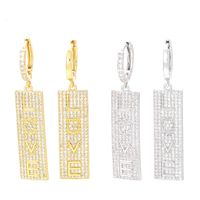 Fashion Simple Personality Long Zircon Earrings main image 5