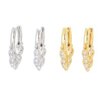 Simple Glossy Ring Inlaid Zircon Ear Bone Clip main image 2