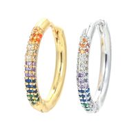 Mode Mikro-eingelegte Farbige Diamantohrringe Großhandel main image 2