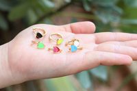 Fashion Heart-shaped Multicolor Oil Drop Earrings Wholesale main image 5