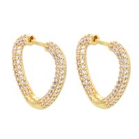 Fashion Heart Zircon Earrings Wholesale main image 1