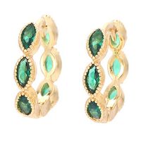 Drop-shaped Colored Diamond Micro-inlaid Zircon Earrings sku image 2