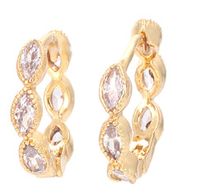 Drop-shaped Colored Diamond Micro-inlaid Zircon Earrings sku image 3