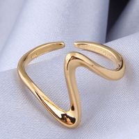 Korean Fashion Ecg Personality Open Copper Ring main image 1