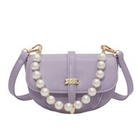 Fashion Pearl Chain Portable Saddle Bag main image 3