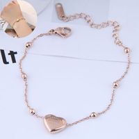 Korean Fashion Sweet Ol Simple Love Fashion Titanium Steel Bracelet main image 4