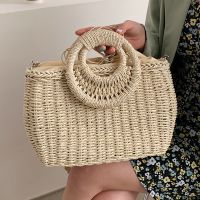 Fashion Straw Portable Basket Bag main image 1