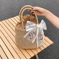 Fashion Weave Portable Basket Tote Bag main image 5