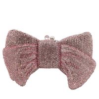 Fgg Clutch Bag Metal Rhinestone Clutch Bag Bow Dinner Bag Party Evening Bag sku image 4