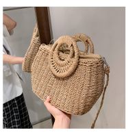 Fashion Straw Portable Basket Bag sku image 1
