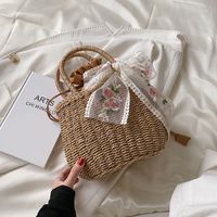 Fashion Weave Portable Basket Tote Bag sku image 1