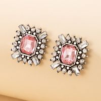 New Fashion Baroque Romantic Diamond Geometric Alloy Earrings sku image 1