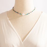 New Bohemian Fashion Pearl Rice Bead Necklace sku image 1