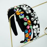 Retro Baroque Geometric Acrylic Headband Rhinestone Hair Accessories main image 2