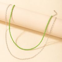 Bohemian Rice Bead Chain Necklace main image 3