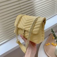 Fashion Embroidery Thread Texture One-shoulder Messenger Chain Bag main image 4