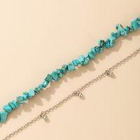 New Style Bohemian Colored Gravel Turquoise Bracelet Set main image 5