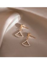 Fashion New Style Fan-shaped Zircon Stud Earrings main image 2