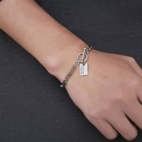 Korean Simple Niche Personality Titanium Steel Bracelet main image 3