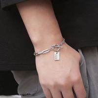 Korean Simple Niche Personality Titanium Steel Bracelet main image 4