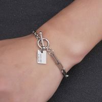 Korean Simple Niche Personality Titanium Steel Bracelet main image 5