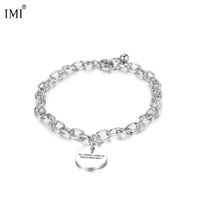 Imi Titanium Steel Circle سوار الأبجدية سلسلة أزياء بسيطة للرجال والنساء main image 1