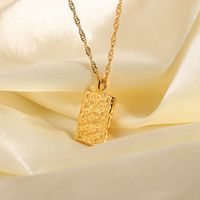 Simple Style Stainless Steel Titanium Steel Plating Gold Plated Pendant Necklace main image 1