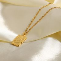 Simple Style Stainless Steel Titanium Steel Plating Gold Plated Pendant Necklace main image 3