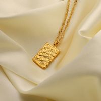 Simple Style Stainless Steel Titanium Steel Plating Gold Plated Pendant Necklace main image 4