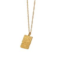 Simple Style Stainless Steel Titanium Steel Plating Gold Plated Pendant Necklace main image 6