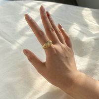 Vintage Croissant Stainless Steel Ring main image 1