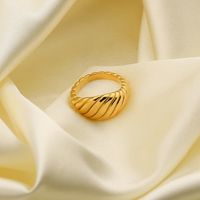 Vintage Croissant Stainless Steel Ring main image 3